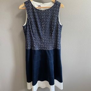 Anne Klein Navy and blue dress